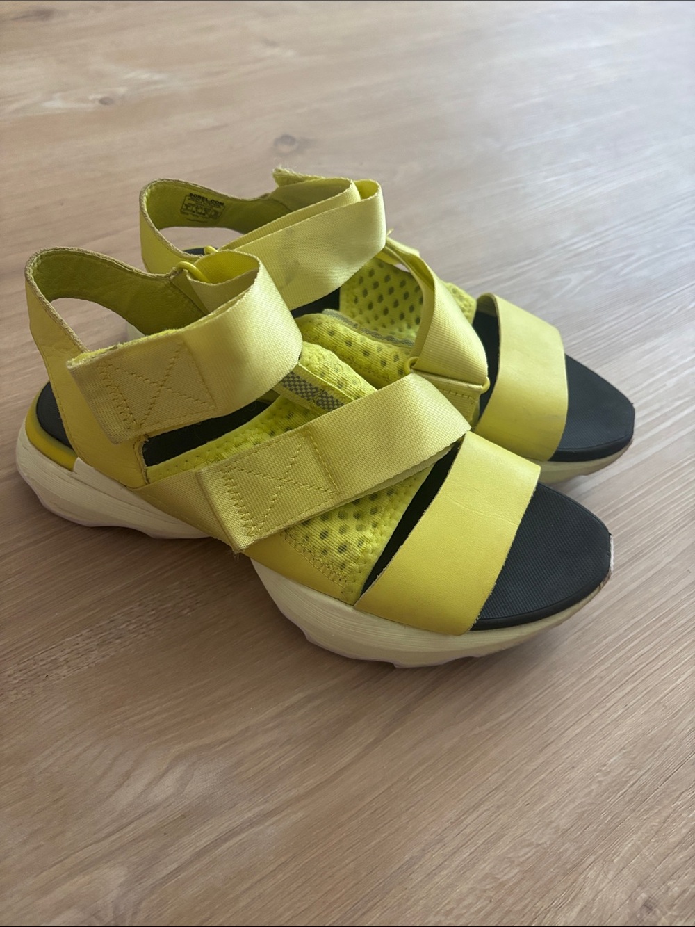 Sorel Neon Yellow Open-Toe Sport Sandals